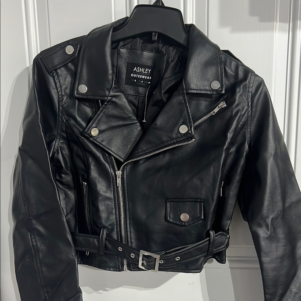 Ashley Outerwear Black Leather Jacket